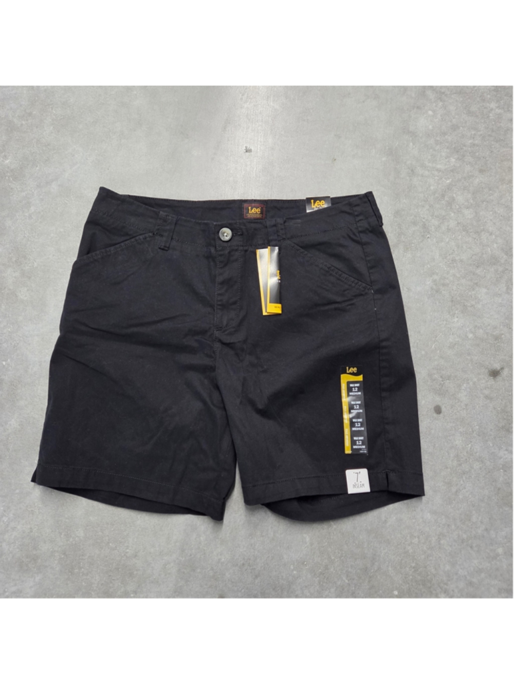 NWT Lee Women's Black Flat Front Shorts Summer Size 12m